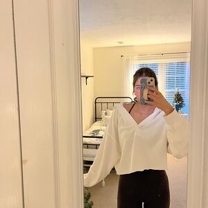 Arie cropped flowy hoodie